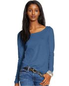 Polo Ralph Lauren Long-sleeve Slouchy Tee - Lyst