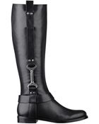 Nine West Avonna Leather Riding Boots - Lyst