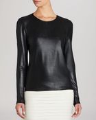 BCBGMAXAZRIA Top - Callan Faux Leather - Lyst