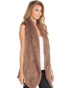 June Knitted Rabbit Fur Vest - Lyst