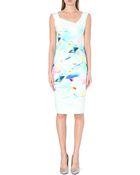Roland Mouret Lilburn Printed Stretch-cotton Dress - Lyst