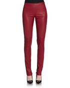 Elie Tahari Skinny Leather Pants - Lyst