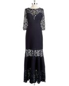 Tadashi Shoji Long Sleeved Lace Gown - Lyst