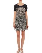 Sea Deerprint Combo Smocked Dress - Lyst