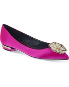 Nicholas Kirkwood Wasat Pointed Toe Flats Purple - Lyst