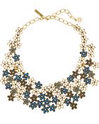 Oscar de la Renta Gold-Tone Crystal Necklace - Lyst