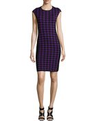 Michael Kors Houndstooth Formfitting Dress - Lyst