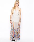 For Love And Lemons For Love & Lemons Late Nights Silk Maxi Dress - Lyst