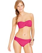 La Blanca Foldover Ruched Bikini Bottom - Lyst