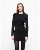 T By Alexander Wang Mohair Twist Drape Dress - Lyst