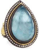 Armenta Labradorite Pear Ring With Diamonds - Lyst