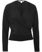 Diane von Furstenberg Silk Wrap Top - Lyst