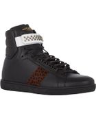 Saint Laurent Studded-Strap Sl/14H Sneakers - Lyst
