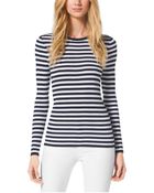 Michael Kors Striped Cotton Shirt - Lyst