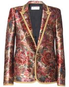 Saint Laurent Jacquard Blazer - Lyst