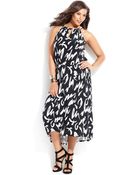 Inc International Concepts Plus Size Printed Halter High-Low Dress - Lyst