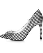 Topshop Gingham Bow Pointed Courts - Lyst