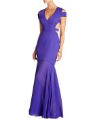 BCBGMAXAZRIA Silk Cutout Gown - Lyst