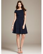 Banana Republic Seamed Fit-And-Flare Dress - Lyst