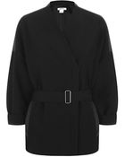 Helmut Lang Waxed Cotton and Leather Jacket - Lyst