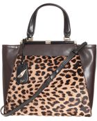 Diane von Furstenberg Rail Tote Leopard Print Calf Hair - Lyst