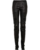 Rick Owens Womens Nagakin Leather Leggings - Lyst