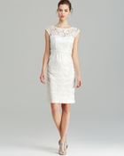 Sue Wong Dress Cap Sleeve Eyelet Soutache - Lyst