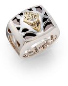 Stephen Webster Sterling Silver Carved Inlay Ring - Lyst