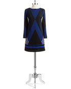 Vince Camuto Patterned Shift Dress - Lyst