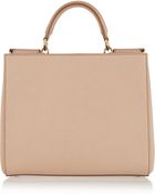 Dolce & Gabbana Sicily Small Textured-Leather Tote - Lyst