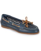 Sperry Top-sider Audrey Cane Woven Leather Boat Shoes - Lyst