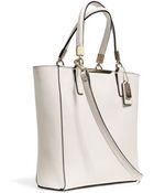 Coach Madison Mini North/South Tote In Saffiano Leather - Lyst