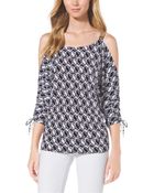 Michael Kors Cutout Jersey Top - Lyst