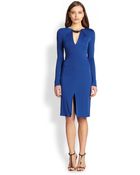 Halston Heritage V-Neck Dress - Lyst