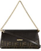 Fendi Logo-detail Leather Shoulder Bag - Lyst