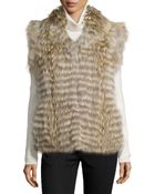 Gorski Coyote Fur Collarless Vest - Lyst