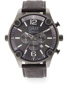 Saks Fifth Avenue Stainless Steel & Canvas Strap Watch - Lyst