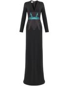 Antonio Berardi Jacquard-Panel Crepe Gown - Lyst
