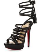 Christian Louboutin Top Tina Platform Ankletie Sandal - Lyst