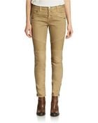Free People Seamed Moto Skinny Pants - Lyst