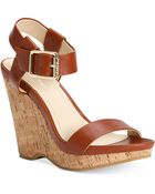 Calvin Klein Womens Nikole Platform Wedge Sandals - Lyst