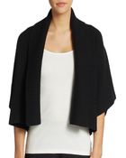Michael Kors Cropped Cashmere & Wool Shawl Cardigan - Lyst