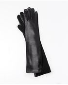 Ann Taylor Long Knit Leather Gloves - Lyst