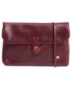 Iiibeca By Joy Gryson Burgundy Leather Crossbody Bag - Lyst