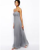 Asos Embellished Bandeau Maxi Dress - Lyst