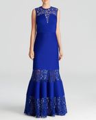 Tadashi Shoji Gown - Sleeveless Illusion Lace Pintuck - Lyst