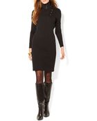Ralph Lauren Lauren Cotton Fleece Dress - Lyst