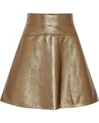 Temperley London Metallic Leather Skirt - Lyst