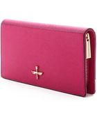 Pour La Victoire Zip Around Continental Wallet Fuschia - Lyst
