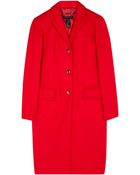 Marc By Marc Jacobs Red Hiro Felt Coat - Lyst